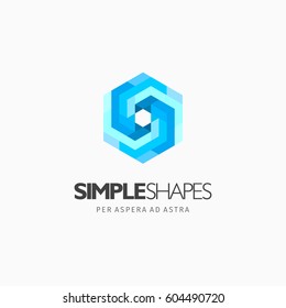 Modern colorful abstract vector logo or element design. Best for identity and logotypes. Simple shape.
