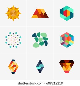 Modern colorful abstract vector logo or element design. Best for identity and logotypes. Simple shape.
