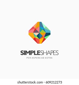 Modern colorful abstract vector logo or element design. Best for identity and logotypes. Simple shape.
