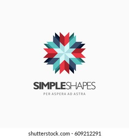 Modern colorful abstract vector logo or element design. Best for identity and logotypes. Simple shape.
