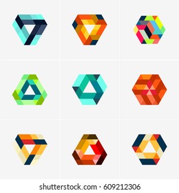 Modern colorful abstract vector logo or element design. Best for identity and logotypes. Simple shape.
