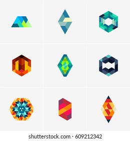 Modern colorful abstract vector logo or element design. Best for identity and logotypes. Simple shape.
