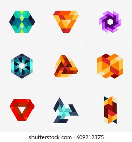 Modern colorful abstract vector logo or element design. Best for identity and logotypes. Simple shape.
