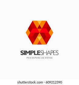 Modern colorful abstract vector logo or element design. Best for identity and logotypes. Simple shape.
