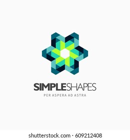 Modern colorful abstract vector logo or element design. Best for identity and logotypes. Simple shape.
