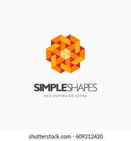 Modern colorful abstract vector logo or element design. Best for identity and logotypes. Simple shape.
