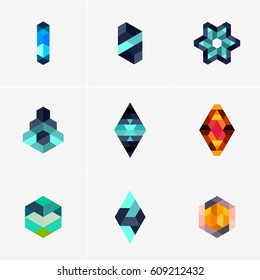 Modern colorful abstract vector logo or element design. Best for identity and logotypes. Simple shape.
