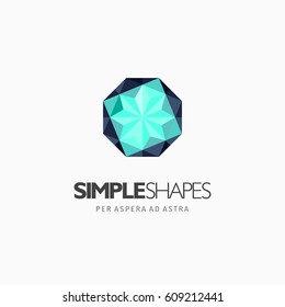 Modern colorful abstract vector logo or element design. Best for identity and logotypes. Simple shape.
