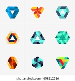 Modern colorful abstract vector logo or element design. Best for identity and logotypes. Simple shape.

