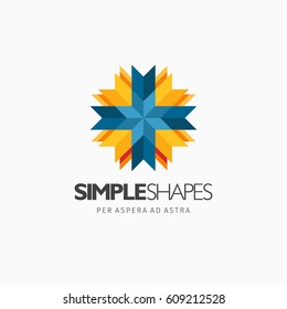 Modern colorful abstract vector logo or element design. Best for identity and logotypes. Simple shape.
