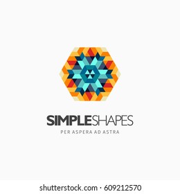 Modern colorful abstract vector logo or element design. Best for identity and logotypes. Simple shape.
