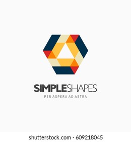 Modern colorful abstract vector logo or element design. Best for identity and logotypes. Simple shape.
