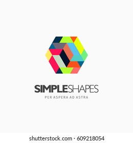 Modern colorful abstract vector logo or element design. Best for identity and logotypes. Simple shape.
