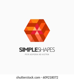 Modern colorful abstract vector logo or element design. Best for identity and logotypes. Simple shape.
