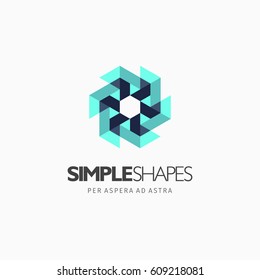 Modern colorful abstract vector logo or element design. Best for identity and logotypes. Simple shape.
