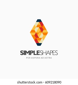 Modern colorful abstract vector logo or element design. Best for identity and logotypes. Simple shape.
