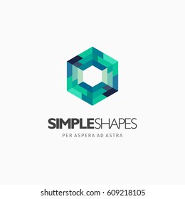 Modern colorful abstract vector logo or element design. Best for identity and logotypes. Simple shape.
