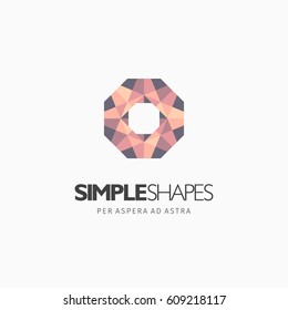 Modern colorful abstract vector logo or element design. Best for identity and logotypes. Simple shape.
