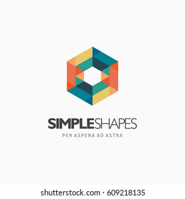Modern colorful abstract vector logo or element design. Best for identity and logotypes. Simple shape.
