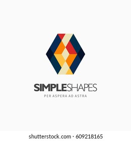 Modern colorful abstract vector logo or element design. Best for identity and logotypes. Simple shape.
