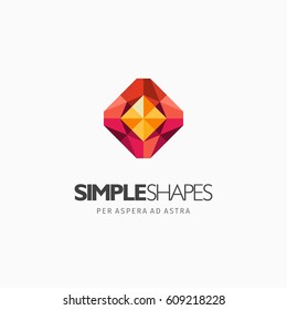 Modern colorful abstract vector logo or element design. Best for identity and logotypes. Simple shape.
