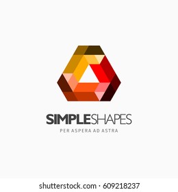 Modern colorful abstract vector logo or element design. Best for identity and logotypes. Simple shape.
