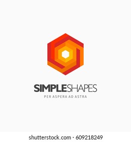 Modern colorful abstract vector logo or element design. Best for identity and logotypes. Simple shape.
