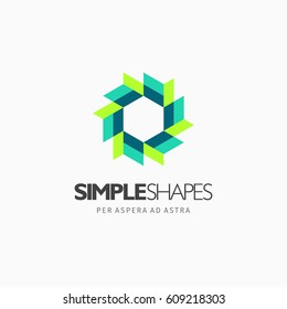 Modern colorful abstract vector logo or element design. Best for identity and logotypes. Simple shape.
