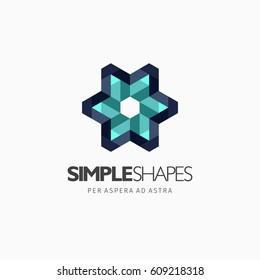 Modern colorful abstract vector logo or element design. Best for identity and logotypes. Simple shape.
