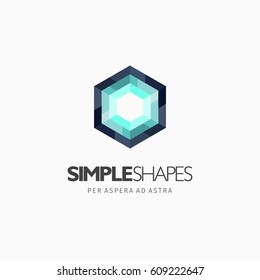 Modern colorful abstract vector logo or element design. Best for identity and logotypes. Simple shape.

