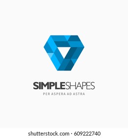 Modern colorful abstract vector logo or element design. Best for identity and logotypes. Simple shape.
