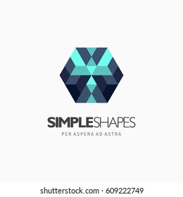Modern colorful abstract vector logo or element design. Best for identity and logotypes. Simple shape.
