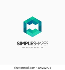 Modern colorful abstract vector logo or element design. Best for identity and logotypes. Simple shape.
