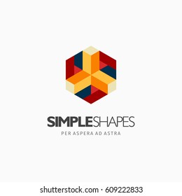 Modern colorful abstract vector logo or element design. Best for identity and logotypes. Simple shape.
