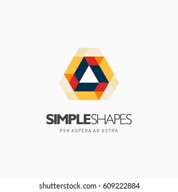 Modern colorful abstract vector logo or element design. Best for identity and logotypes. Simple shape.
