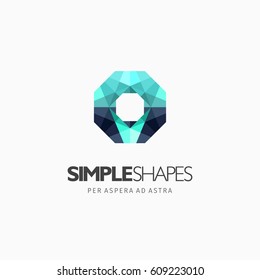 Modern colorful abstract vector logo or element design. Best for identity and logotypes. Simple shape.
