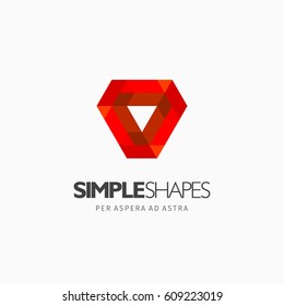 Modern colorful abstract vector logo or element design. Best for identity and logotypes. Simple shape.
