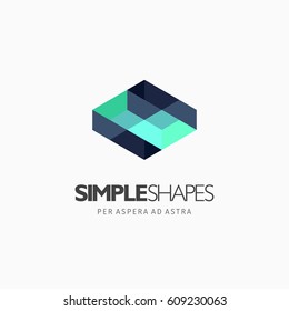 Modern colorful abstract vector logo or element design. Best for identity and logotypes. Simple shape.
