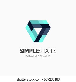 Modern colorful abstract vector logo or element design. Best for identity and logotypes. Simple shape.
