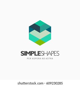 Modern colorful abstract vector logo or element design. Best for identity and logotypes. Simple shape.
