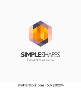 Modern colorful abstract vector logo or element design. Best for identity and logotypes. Simple shape.
