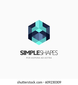 Modern colorful abstract vector logo or element design. Best for identity and logotypes. Simple shape.
