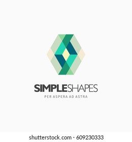 Modern colorful abstract vector logo or element design. Best for identity and logotypes. Simple shape.

