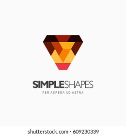 Modern colorful abstract vector logo or element design. Best for identity and logotypes. Simple shape.
