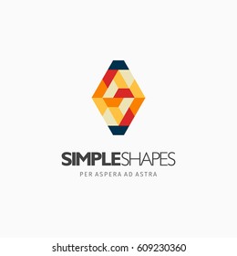 Modern colorful abstract vector logo or element design. Best for identity and logotypes. Simple shape.
