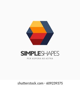 Modern colorful abstract vector logo or element design. Best for identity and logotypes. Simple shape.

