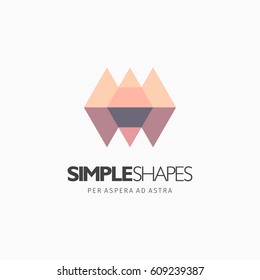 Modern colorful abstract vector logo or element design. Best for identity and logotypes. Simple shape.
