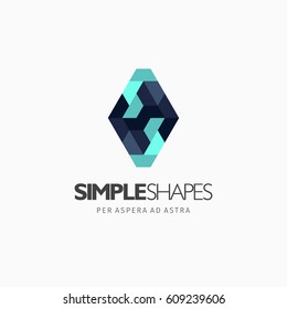 Modern colorful abstract vector logo or element design. Best for identity and logotypes. Simple shape.
