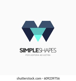 Modern colorful abstract vector logo or element design. Best for identity and logotypes. Simple shape.
