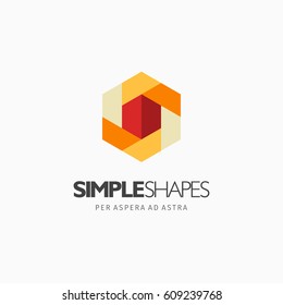 Modern colorful abstract vector logo or element design. Best for identity and logotypes. Simple shape.
